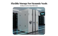 Intelligent Mobile Shelving System Space-Saving Design Movable Archive Cabinet Space-Efficient Storage Compact Filing Rack for Archivists, Librarians