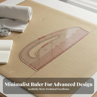 Sewing Grading Ruler Versatile Garment Design Ruler Exact Measurements Crafting Tool for Pattern Makers, Fashion Designers, Tailoring, Drafting
