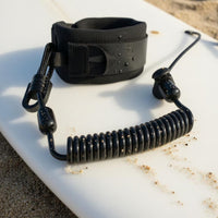 Anti-Loss Padded Cuff Leash Attachment Hardware Coiled Leash for Diving, Surfing