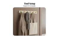 No-Drill Installation over-the-Door Hook Rack Easy to Install Coat Hanger Assemblyhome Organization Organizer Strong Load Bearing for Homeowners, Students, Families, Entryway, Bedroom, Bathroom, Dorm Room