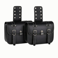 Water-Repellent Motorcycle Saddlebags Retro Motorcycle Side Bags Black Side Luggage Saddlebags Stable for Motorcyclists