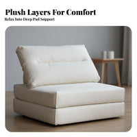 Removable and cleanable Cover sectional Block Sofa Bed Italian-Inspired design Living Room Furniture Corduroy Texture transformable Couch Easy Assembly for Apartment Dwellers, Guest Hosts, Homeowners, Small Spaces, Lounge Area