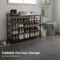 Space Saving Foldable Shoe Rack Easy Assembly Multi-Tier Shoe Shelf Installation Assembly-No-Assembly Heavy Duty for Apartment Dwellers, Homeowners, Entryway, Hallway, Bedroom, Dorm Room