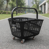 Rear Bike Basket Quick Release Rear Bike Basket Bike Crate Wheeled Plastic for Shoppers, Grocery Shopping