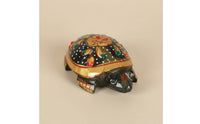 Natural Gemstone Golden Pyrite Turtle Statue Feng Shui Pyrite Turtle Figurine Collectible for Crystal Collectors, Office, Shelf