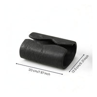 Cylindrical Tissue Box Travertine-Look Facial Tissue Dispenser Modern for Coffee Table