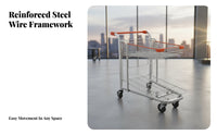 Heavy Duty Warehouse Picking Cart Long-Lasting Steel Construction Rolling Logistics Trolley Reinforced Bottom Metal Basket Cart Locking Casters for Stock Clerks, Retail Employees, Supermarket