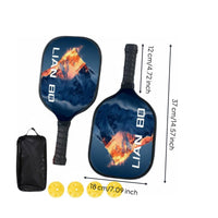 Comfortable Ergonomic Grip Fiberglass Pickleball Paddle Non-Slip Handle Pickleball Paddle Long-Lasting Border Guard Sports Equipment Sweat Absorbent for Beginners, Professionals, Outdoor, Indoor