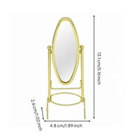 1:12 Scale Floor Mirror Realistic Design Dollhouse Clothes Rack Mirror Small Size