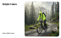 Lightweight Raincoat Set Breathable Two-Piece Rain Suit Portable 2 Piece Waterproof Suit for Cyclists, Hikers, Biking, Camping, Rainy Days