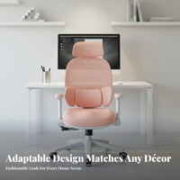 Support Ergonomic Desk Seat Compact Size Swivel Chair Rolling Casters Office Furniture Adjustable Armrests for Telecommuting Workers, Students, Adults, Small Living Areas, Study Room
