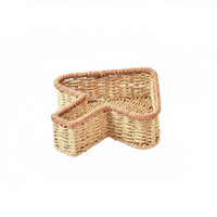 Paper Rope Storage Tray Decorative Imitation Rattan Sundry Bin Space-Saving Desktop Organizer for Living Room