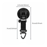 4 Pieces No-Drill Carabiner Suction Hook Portable Reusable Suction Hook Heavy Duty for Car, Outdoor, Camping