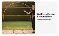Metal Circle Backdrop Stand Sturdy Wedding Circle Backdrop Round Balloon Arch Easy Assembly Circular Metal Frame Stable Base