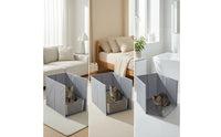 Cat Waste Receptacle Enclosure with Mat Removable Open-Top Waste Receptacle Enclosure Secure Pet Supply for Small Areas