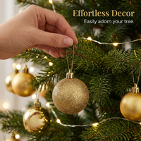 Christmas Tree Crystal Balls Ornaments, Electroplated Christmas Tree Ornaments Set, Christmas Baubles for Tree Decorations