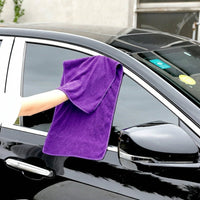 21-Ply Twisted Thick Microfibre Cloth and Microfibre Towel, 300g Multi-Purpose Cleaning Tool for Oil Removal, 25x50cm Bound Border Fabric