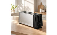 6-Setting Long-Slot Toaster Adjustable 2-Slice Toaster Cancel for Kitchen