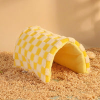 Bunny Tunnels and Hides, Foldable Storage Pet Bed for Hamsters and Guinea Pigs, Heavily Insulated Shelter with Fleece Padding, 30cm x 40cm