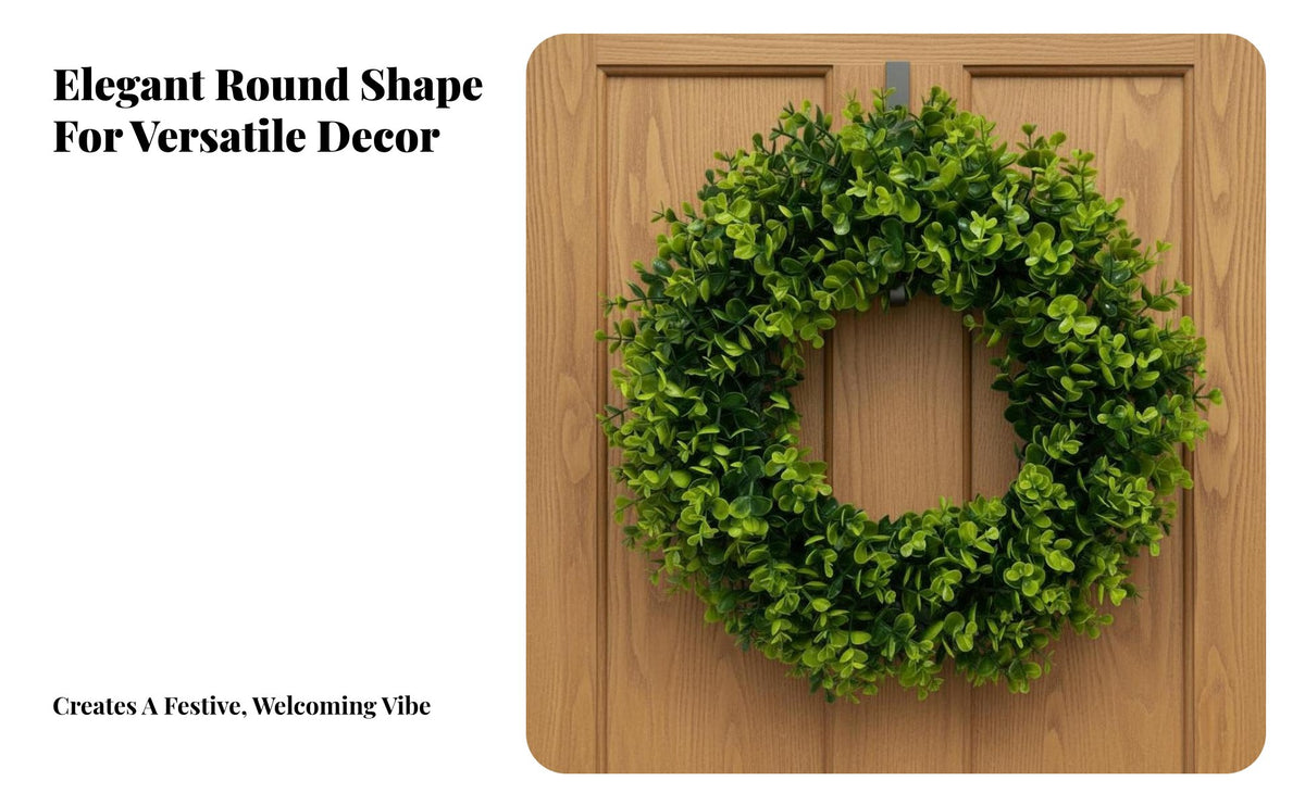 Artificial Greenery Wreath Ready to Hang Artificial Wreath Lifelike Hanging Floral Arrangement for Homeowners, Event Planners, Porch, Wedding, Window