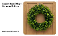 Artificial Greenery Wreath Ready to Hang Artificial Wreath Lifelike Hanging Floral Arrangement for Homeowners, Event Planners, Porch, Wedding, Window