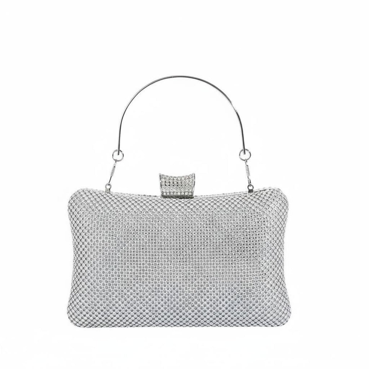 Rhinestone Evening Clutch Hard Case Rhinestone Clutch Versatile Wear for Brides