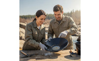 Gold Panning Pan Portable Gold Pan with Grooved Channels Lightweight for River