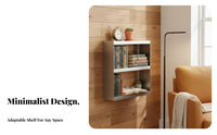 Decorative Background U-Shaped Floating Ledge Modern Design Wall Shelf Space-Saving Storage Rack Multi-Purpose for Collectors, Decorators, Homeowners, Living Room, Bedroom, Kitchen, Bathroom