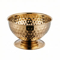 Champagne Bucket with Pedestal Stainless Steel Ice Bucket Wide-Opening Beverage Chiller for Party Hosts