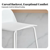 Modern Design Minimalist Bar Stool Sturdy and Long-Lasting Counter Chair High Load-Bearing Capacity Seating Furniture Ergonomic Seat for Cafe Owners, Homeowners, Adults, Reception Desk, Restaurant, Kitchen Island, Dining Room