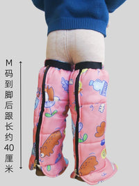 儿童护膝摩托车防风电动车冬季护腿防雨保暖护脚加长加厚加绒防水