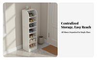 Space-Saving Multi-Tier Shoe Rack Narrow Footprint Multi-Tier Shoe Shelf Large Capacity Footwear Organizer Easy Assembly for Students, Apartment Dwellers, Families, Entryway, Dorm Room, Hallway, Bedroom
