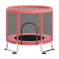 Handrail Kids Indoor Trampoline 360° Enclosure Jumping Frame for Children, Indoors