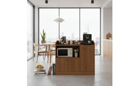 Multi-Functional Tea Station Cabinet Multifunctional Coffee Bar Cabinet Space Saving Kitchen Sideboard Wide Countertop for Hallway