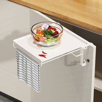 Foldable Cabinet Door Shelf Detachable Hanging Countertop Extender over the Door Storage Rack Versatile for Bathroom