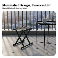Folds Flat extremely slender Folding Seat Space-Saving Extremelyspace-efficient Travel Seat Lightweight foldable Stool Quick Setup for Travelers, Outdoor aficionados, Train trip, Queuing, outdoor meals, Camping