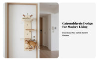 Over-the-Door Cat Climber No-Drill Installation over-the-Door Cat Condo Space-Saving Climbing Shelves for Apartment Dwellers, Small Homes, Living Room