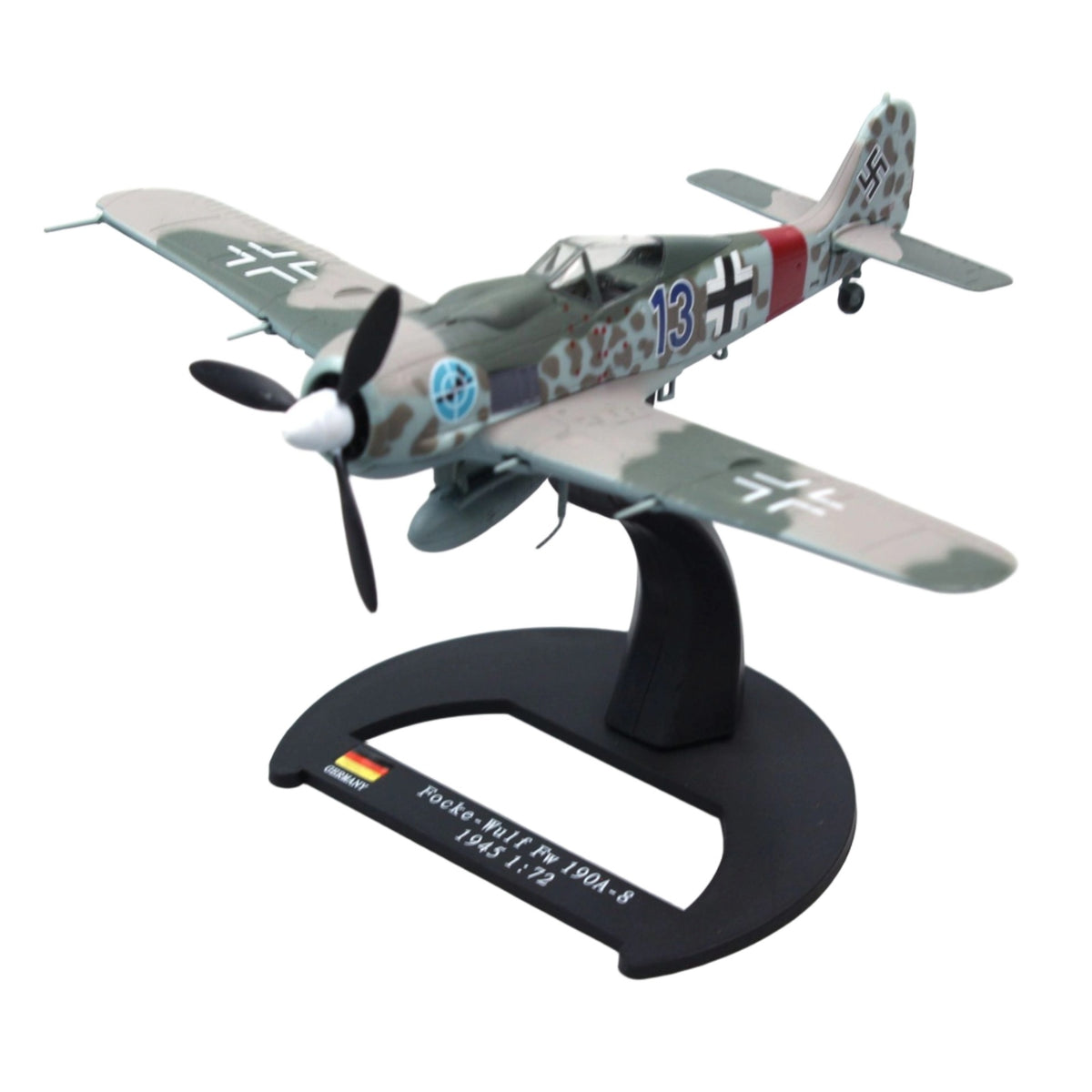 Collector-Grade FW-190A-8 Model Plane Authentic Model Plane Realistic Long-Lasting for Aviation Enthusiasts, Office
