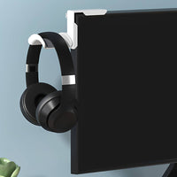 Headphone Stand Rotatable Design Display Clamp Headphone Hanger Curved Support Screen Side Headset Mount for Enthusiasts