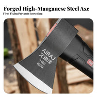 High-Manganese Steel Wood Splitting Axe Multi-Purpose Chopping Axe Non-Slip Grip Outdoor Tool Well-Balanced for Outdoorsmen, Woodworkers, Homeowners, Yard Work, Workshop, Land Clearing, Gardening