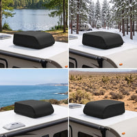 Waterproof RV Rooftop Air Conditioner Cover All-Season Recreational Vehicle Air Conditioning Cover with Storage Bag Windproof Dustproof for Campers