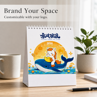 2026 Year of the Horse Desk Calendar with Business Planner and Creative Advertising Space