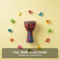 Tuningwithout Cost child's Djembe Lightweight Design Hand Drum Easy to Play Percussion Instrument Long-Lasting Drop-Resistant for Preschoolers, Music Beginners, Kindergarten, School Activities, Early Education, Home Decor
