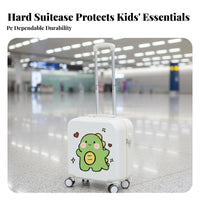 Built-in Combination Lock Cartoon Print Trolley Case Character Themed children's Suitcase Extendable Handle Rolling Bag Hard-Shell Exterior for Students, Young Travelers, School Trips, Vacation, Vacations, Sleepovers