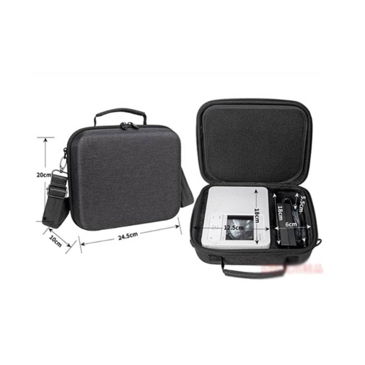 Detachable Shoulder Strap Photo Printer Travel Case Wear-Resistant Material Portable Printer Case Internal Mesh Pocket Custom Molded Interior for Travelers