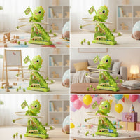 Electric Climbing Track Toy Musical Stair Climbing Dinosaur Toy Dinosaur Track Set with Cars Light-up Interactive for Kids