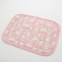 Non-Slip Bottom Quilted Cooling Pet Bed Cartoon Prints Pet Cooling Mat Breathable Dog Mat for Floors