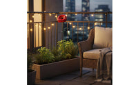 Red Flower Garden Stake Weather-Resistant Metal Garden Stake Eye-Catching Design Outdoor Decoration