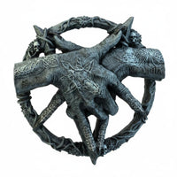 Devil Hand Sculpture Resin Material Horned Hand Figurine Crafted Appearance Hanging Decoration for Shelf, Desk