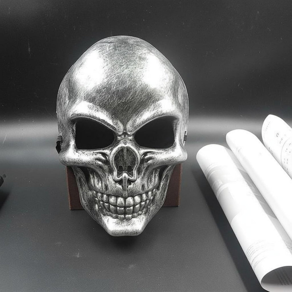Movable Jaw death's-face gear headpiece Scary Appearance Costume Accessory complete facial Coverage